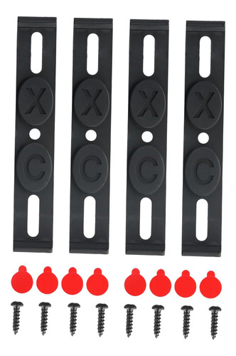 4pcs Frameless License Plate Holders Rvs Kit De Montagem De