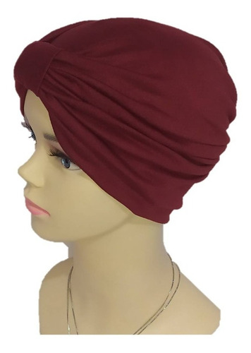 4 Gorros Turbantes Dama Algodón Seda. Oncólogico Quimio Color Negro-rosa Claro-marino-tinto