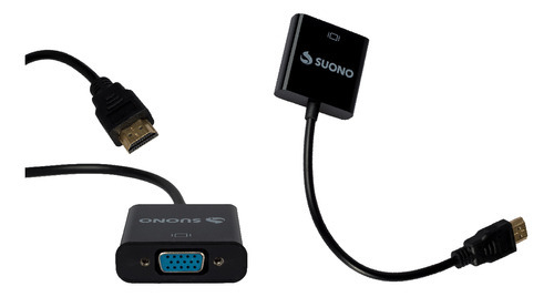 Convertidor Hdmi A Vga Cable Adaptador Conversor Audio 1080p