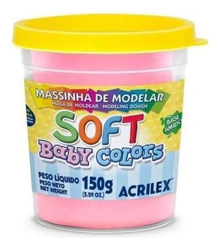 Massinha Soft Baby Colors Com 6 150g Acrilex Art Kids