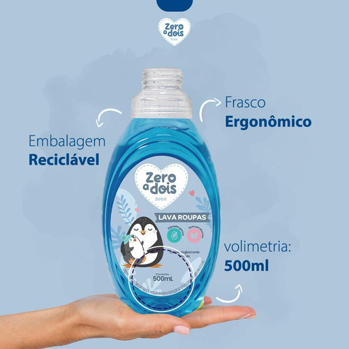Lava Roupas Baby Zero a Dois 500ml