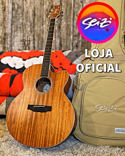 Violão Seizi Shogun Cutaway Mahogany Satin Com Bag
