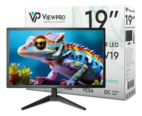 Monitor Viewpro 19'' Led Com Hdmi Vga Vesa 100v/240v