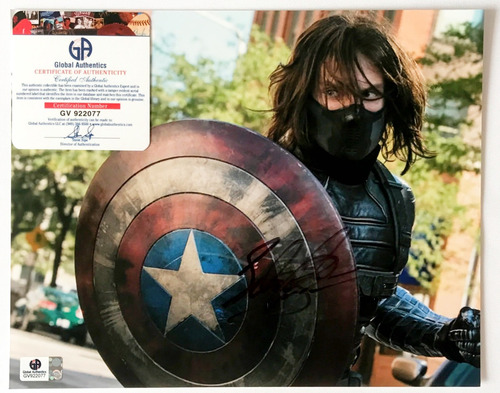 Autografo De Sebastian Stan Bucky Soldado Del Invierno Certi (Usado)
