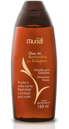 Imagem 2 de 5 de Kit 02 Óleos Corporal De Amêndoa Com Colágeno Muriel