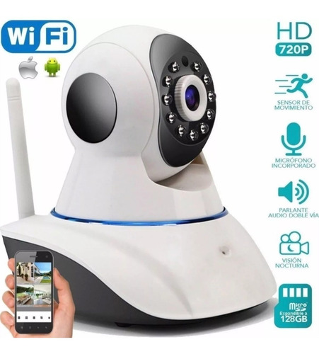 Camara Ip Seguridad Wifi Nightvision P2p Espía Hd App Cel