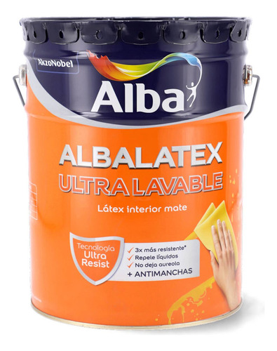 Pintura Latex Interior Ultralavable 20l Alba Albalatex - Rex