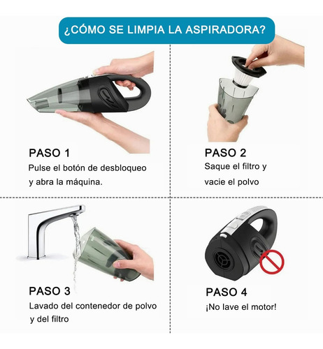 Aspirador De Mano Portátil Para Hogar Y Automóvil