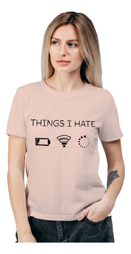 Polera Mujer Things I Hate Gamer Algodón Orgánico Wiwi