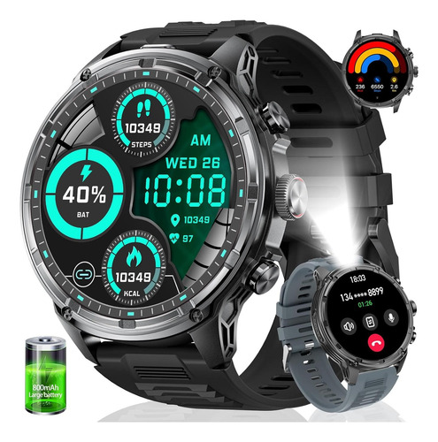 Reloj Inteligente Hirreo Fv13 Con Pantalla 4.7cm Y Linterna