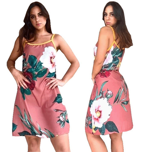 Imagem 7 de 9 de Kit 2 Pijama Vestido Feminino Camisola Sexy Dormir Atacado