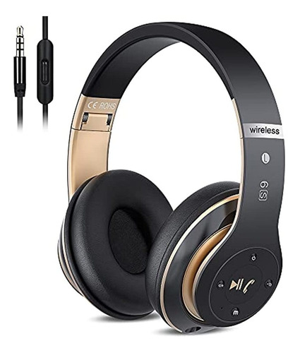 Audifonos In Ear Auriculares Inalámbricos Bluetooth 6s Sobr Color Black/Gold