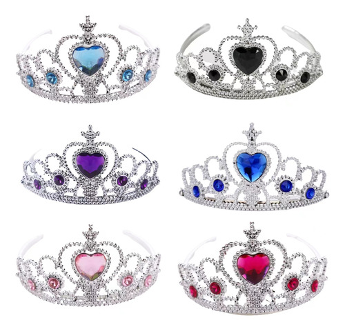 Juego De 6 Piezas Corona De Tiara Infantil Frozen Princess