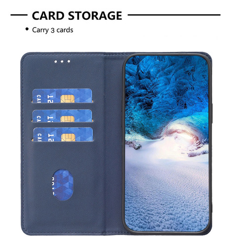 Funda Tipo Cartera Con Ranura Para Tarjetas De Piel Abatible