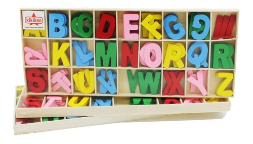 Abecedario Letras De Madera 130 Piezas Didactico Infantil