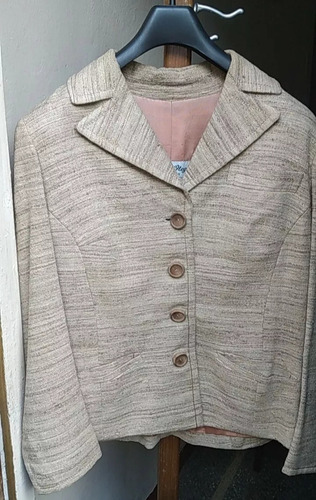 Chaqueta Blazer Beige Melange Xl Xl