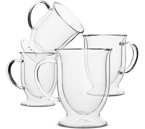 Btat- Coffee Mug, Coffee Glass, Set Of 4 (12oz, 350ml), D...