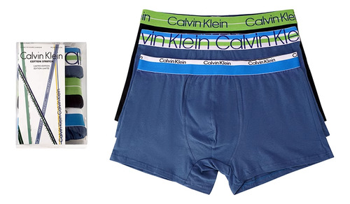 Set 3 Boxers Calvin Klein Trusa Original Algodón Multicolor