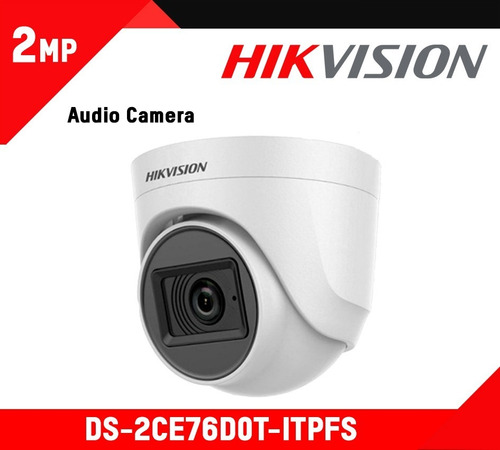 Imagen 2 de 6 de Camara Seguridad Domo Hikvision 2mpx Audio Incorporado