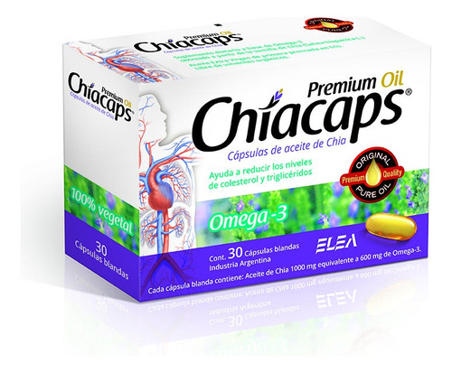 Chiacaps Premium Aceite De Chia X30 Cápsulas Bland Chiacaps