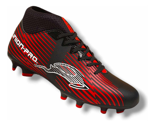 Tenis Futbol Tacos Tachones Union Negro Rojo 3091 