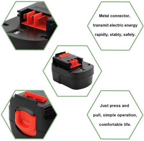 Hanaix 3000 Mah Ni-mh 12 V Hpb12 Batería Para Black & Decker