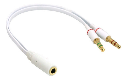 Cable Adaptador Divisor Audio 2 Plug A 1 Jack 3.5 Mm Combo