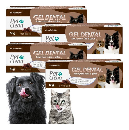 Pasta De Dente Gel Dental Cães Gato Pet Clean Chocolate