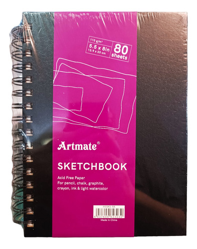 Cuaderno Skechbook Tapa Dura Espiralado A4 110gr 80h Artmate
