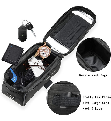 Imagen 7 de 7 de Bolso Para Bicicleta Resistente Al Agua Y Golpes
