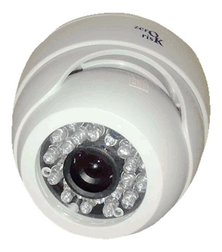 Cámara Tipo Domo Plástica 6mm 24 Luces Led Cmos 800tvl