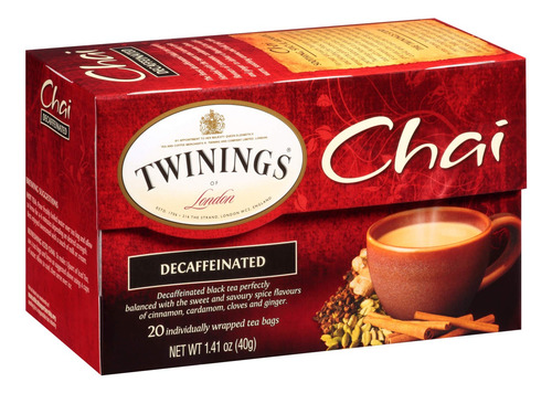 Te Twinings Ingles Chai Descafeinado Saquitos Importado
