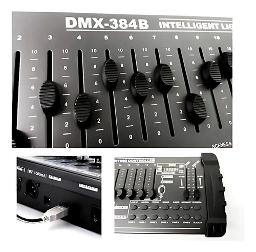 Mesa Controladora Iluminação Dmx 384b 24 Profissional 512