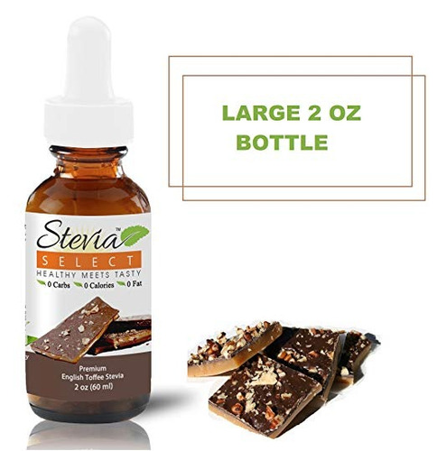 Stevia Gotas-inglés Toffee Stevia Stevia Select Sabor 2 Oz S