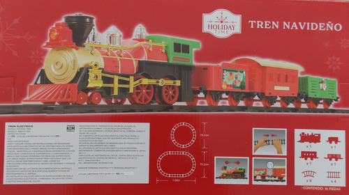 Tren Eléctrico Navideño Musical Y Luz, Holiday Time, Mod. Ch