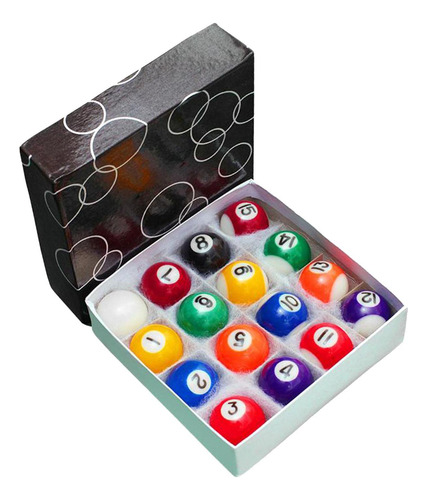 Juego Completo De 16 Mini Bolas De Billar, Bola De 2,5 Cm