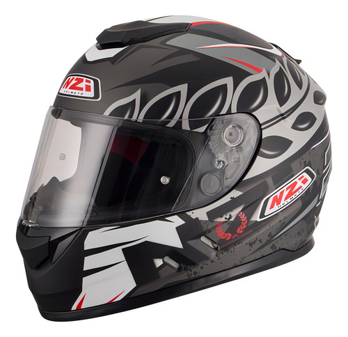 Casco Nzi Fusion Corona, color negro/antracita/blanco, color gris mate, talla 62 (xl)