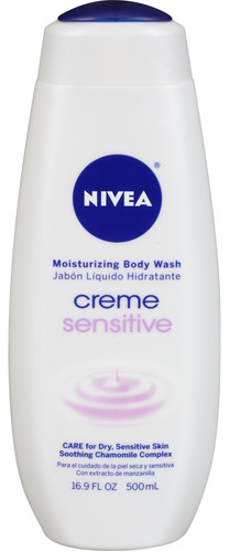 Crema  Lavado Del Cuerpo Sensible E Hidratante Nivea 16.9