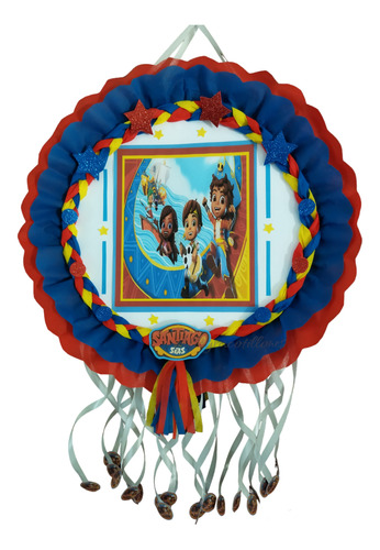 Piñata Tambor 40cm Con 20 Cintas. Allegracotillones