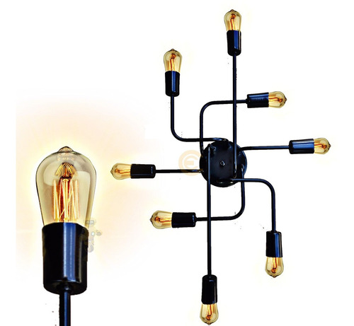 Imagem 10 de 10 de Pendente Plafon Tipo Aranha Para 8 Lampadas Padrão E27