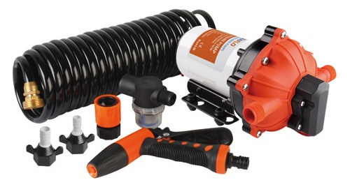 Kit Lavagem C/ Bomba 5.0 Gpm 70psi 12v + Gatilho + Mangueira