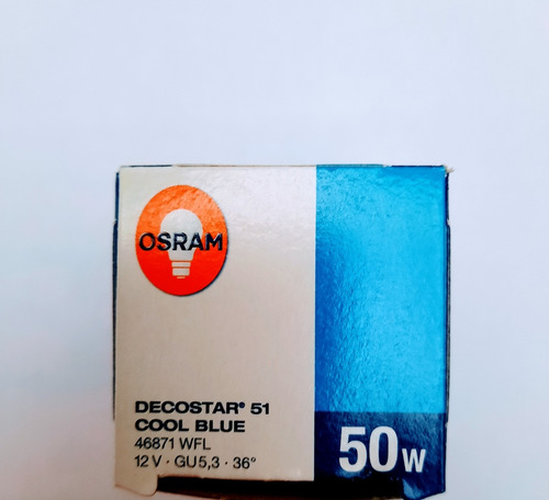 Foco Dicroica Halogena 50w 12v Cool Blue 36° Gu5,3 Osram Ale