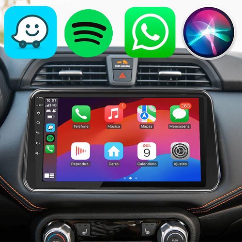 Kit Multimidia Carplay 9pol Versa 21 22 23 Gps