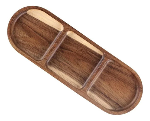 Plato De Bocadillos Aperitivos, De Madera De Acacia División