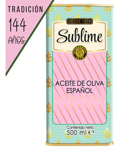 Aceite De Oliva 100% Extra Virgen 500ml. Fabricado En España