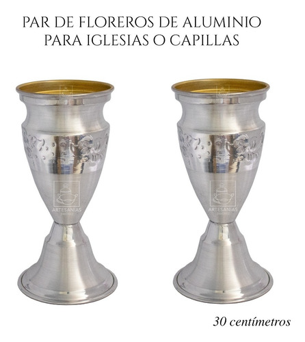 Floreros O Jarrones 30 Cm (par) Iglesia O Capilla Cuello