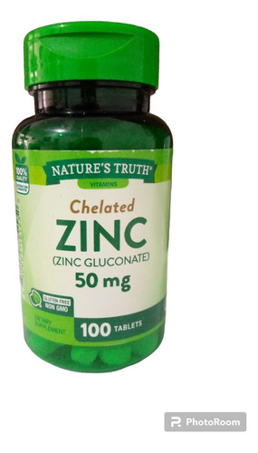 Zinc Gluconato 50mg 100 Tab - Unidad a $56000