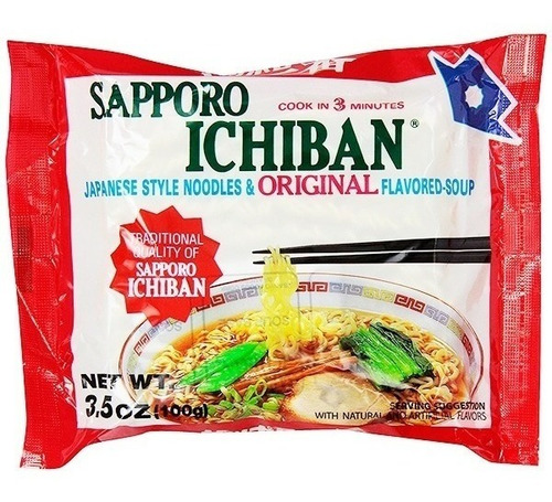 Imagen 1 de 1 de Sapporo Ichiban , Sopa Instantánea De Fideo, 100 G
