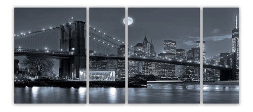 Cuadro 40x100cm Puente De Brooklyn New York Ny Ciudades