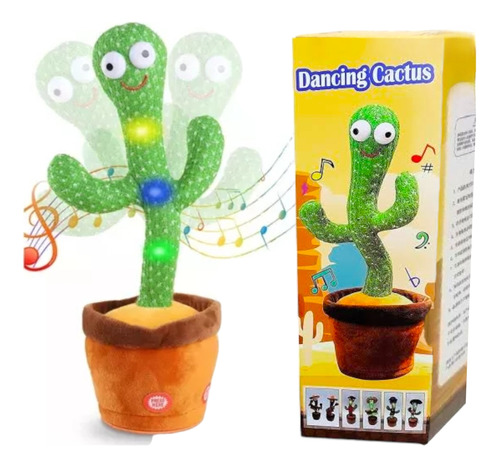 Cactus Bailarin Peluche Felpa Juguete Didactico Recargable